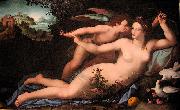 Alessandro Allori Venus disarming Cupid. France oil painting artist